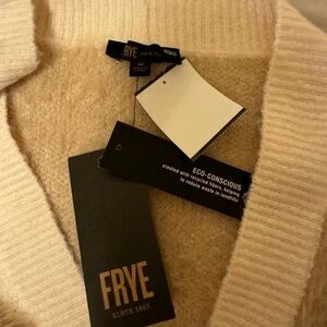 FRYE Fuzzy Cardigan Sweater Size M